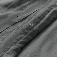 Blu Dot Stone Washed Linen Duvet Set in Charcoal - Angle 8