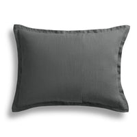 Blu Dot Stone Washed Linen Duvet Set in Charcoal - Angle 3