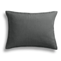 Blu Dot Stone Washed Linen Duvet Set in Charcoal - Angle 2