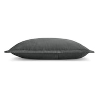 Blu Dot Stone Washed Linen Duvet Set in Charcoal - Angle 4