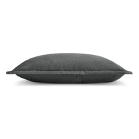 Blu Dot Stone Washed Linen Duvet Set in Charcoal - Angle 4