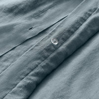 Blu Dot Stone Washed Linen Duvet Set in Grey Blue - Angle 8