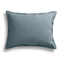 Blu Dot Stone Washed Linen Duvet Set in Grey Blue - Angle 3