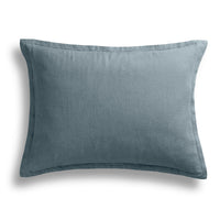 Blu Dot Stone Washed Linen Duvet Set in Grey Blue - Angle 2