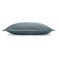 Blu Dot Stone Washed Linen Duvet Set in Grey Blue - Angle 4