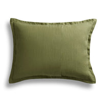 Blu Dot Stone Washed Linen Duvet Set in Loden Green - Angle 3