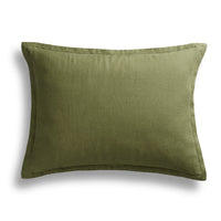 Blu Dot Stone Washed Linen Duvet Set in Loden Green - Angle 2