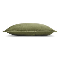 Blu Dot Stone Washed Linen Duvet Set in Loden Green - Angle 4