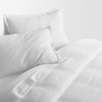 Blu Dot Stone Washed Linen Duvet Set in White - Angle 5