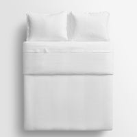 Blu Dot Stone Washed Linen Duvet Set in White - Angle 9