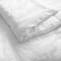Blu Dot Stone Washed Linen Duvet Set in White - Angle 7