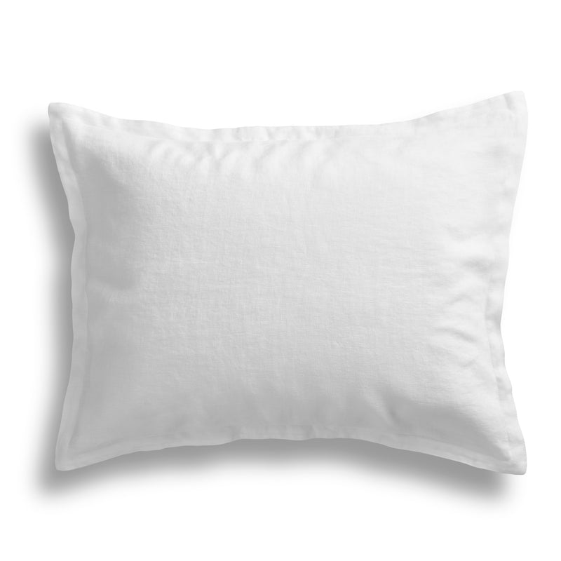 Blu Dot Stone Washed Linen Duvet Set in White