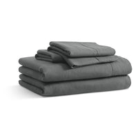 Blu Dot Stone Washed Linen Sheet Set in Charcoal - Angle 1
