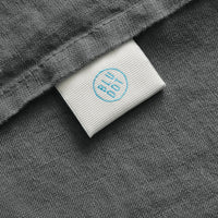 Blu Dot Stone Washed Linen Sheet Set in Charcoal - Angle 10