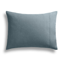 Blu Dot Stone Washed Linen Sheet Set in Grey Blue - Angle 2