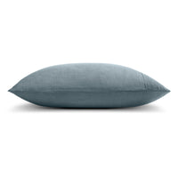 Blu Dot Stone Washed Linen Sheet Set in Grey Blue - Angle 4