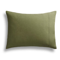 Blu Dot Stone Washed Linen Sheet Set in Loden Green - Angle 2