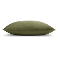 Blu Dot Stone Washed Linen Sheet Set in Loden Green - Angle 4