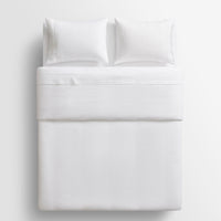 Blu Dot Stone Washed Linen Sheet Set in White - Angle 8