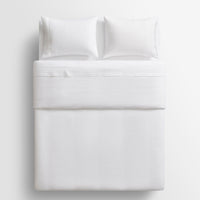 Blu Dot Stone Washed Linen Sheet Set in White - Angle 8