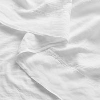 Blu Dot Stone Washed Linen Sheet Set in White - Angle 7