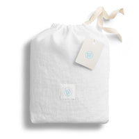 Blu Dot Stone Washed Linen Sheet Set in White - Angle 9