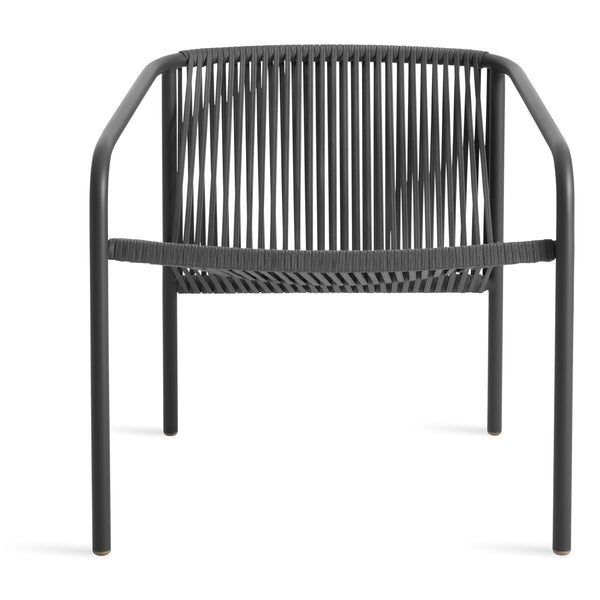 Lookout Outdoor Lounge Chair in Carbon - Angle 1