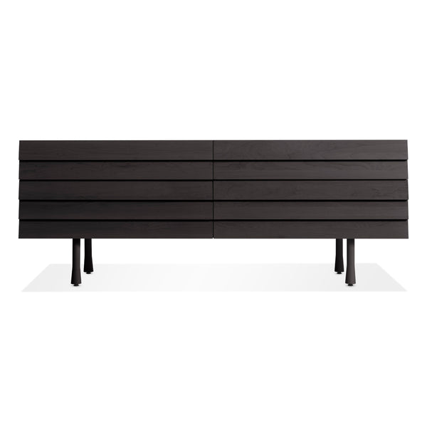 Lap 4 Drawer Dresser in Black on Ash / Black - Angle 1