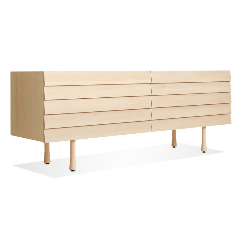 Lap 4 Drawer Dresser in Whitewashed Maple / Whitewashed Maple - Angle 2