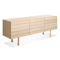 Lap 2 Door / 2 Drawer Credenza in Whitewashed Maple / Whitewashed Maple - Angle 6