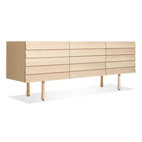Lap 2 Door / 2 Drawer Credenza in Whitewashed Maple / Whitewashed Maple - Angle 4