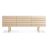 Lap 2 Door / 2 Drawer Credenza in Whitewashed Maple / Whitewashed Maple - Angle 1