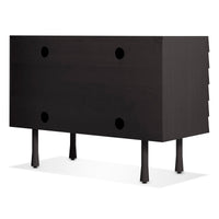 Lap 2 Door Credenza in Black on Ash / Black - Angle 7