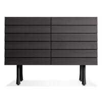 Lap 2 Door Credenza in Black on Ash / Black - Angle 1