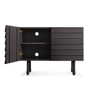 Lap 2 Door Credenza in Black on Ash / Black - Angle 2