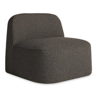 Looksee Swivel Lounge Chair in Kelso Charcoal - Angle 4