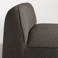 Looksee Swivel Lounge Chair in Kelso Charcoal - Angle 7