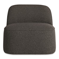 Looksee Swivel Lounge Chair in Kelso Charcoal - Angle 1