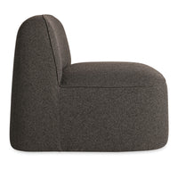 Looksee Swivel Lounge Chair in Kelso Charcoal - Angle 5