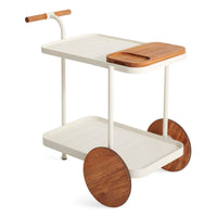Longday Bar Cart in White - Angle 9