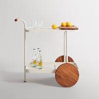Longday Bar Cart in White - Angle 13