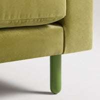 Mono Lounge Chair in Loden Green Velvet - Angle 10