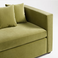 Mono 81&quot; Sleeper Sofa in Loden Green Velvet - Angle 9