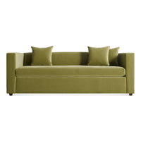Mono 81&quot; Sleeper Sofa in Loden Green Velvet - Angle 1