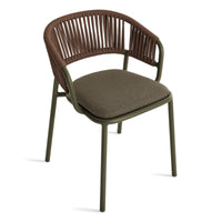 Mate Outdoor Chair in Toohey Olive - Angle 4