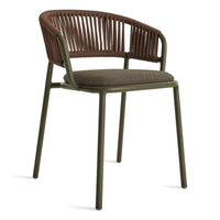 Mate Outdoor Chair in Toohey Olive - Angle 3