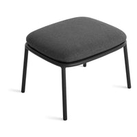 Mate Outdoor Ottoman in Toohey Charcoal - Angle 3