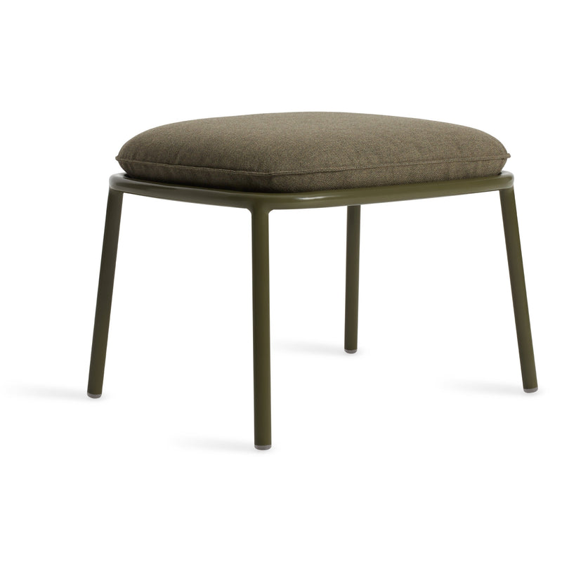 Mate Outdoor Ottoman in Toohey Olive - Angle 2