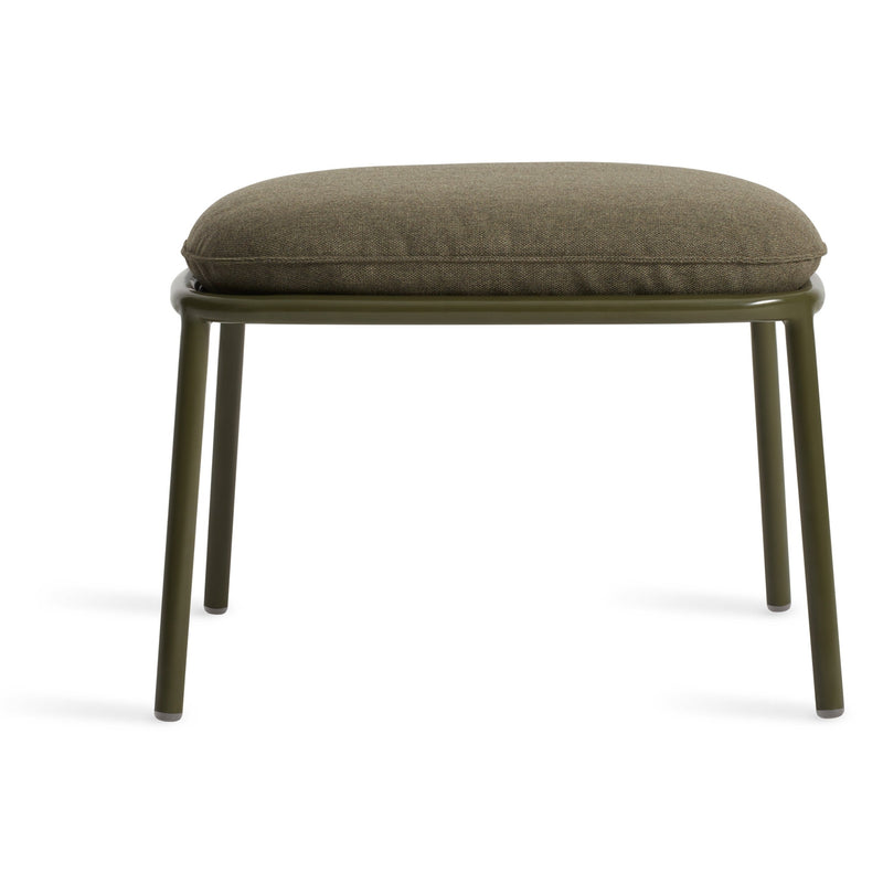 Mate Outdoor Ottoman in Toohey Olive - Angle 1