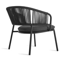 Mate Outdoor Lounge Chair in Toohey Charcoal - Angle 6
